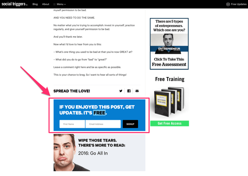 Derek Halpern After-Post opt-on