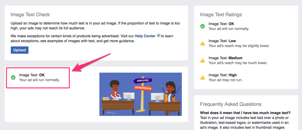 facebook text overlay