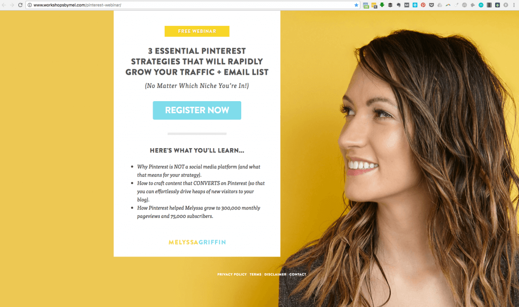 Melyssa Griffin Landing Page