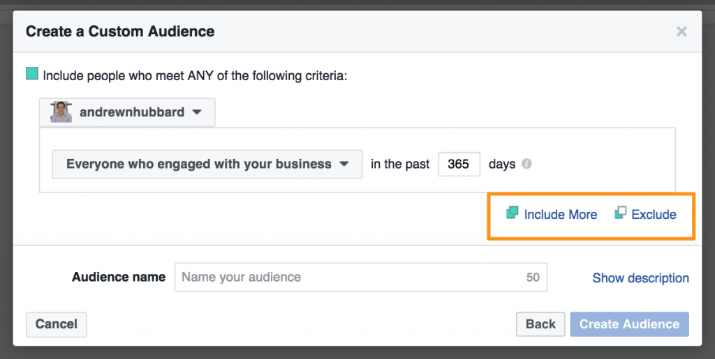Include more instagram follower targeting with Facebook ads