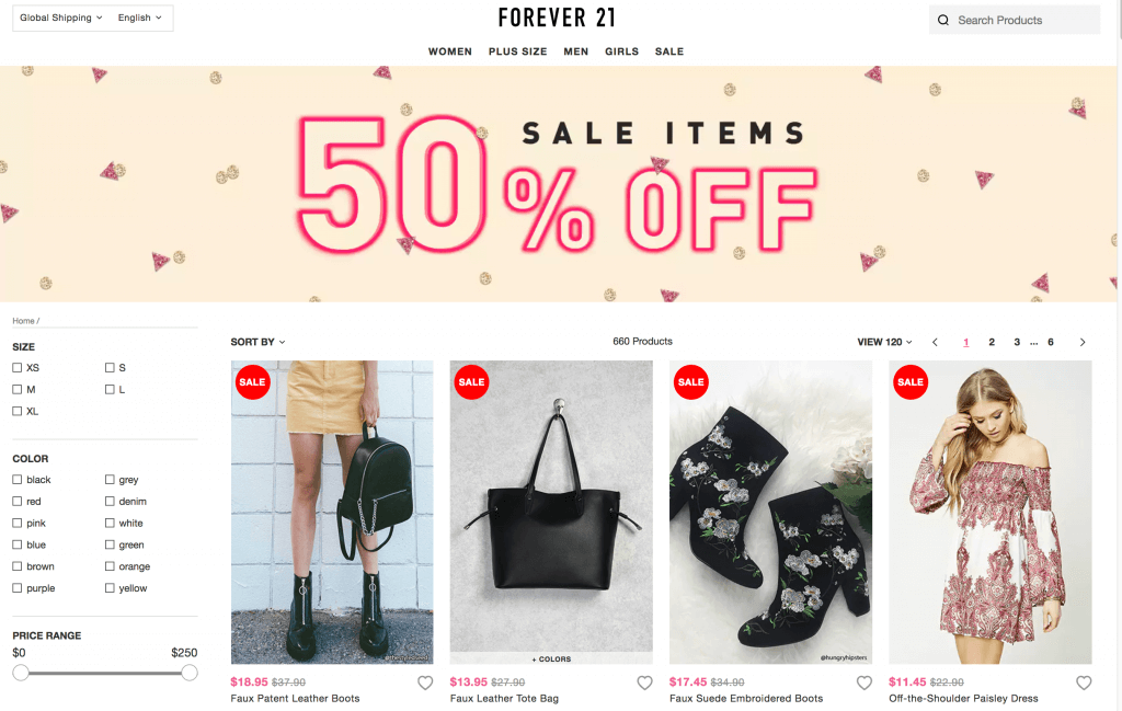 Forever 21 example rule of 100