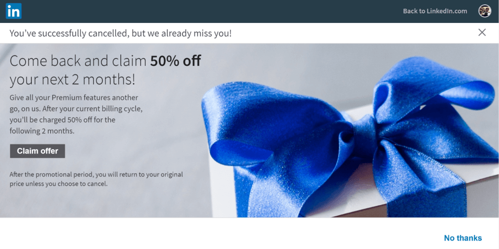 Example downsell offer to help you create more profitable Facebook ad campaigns